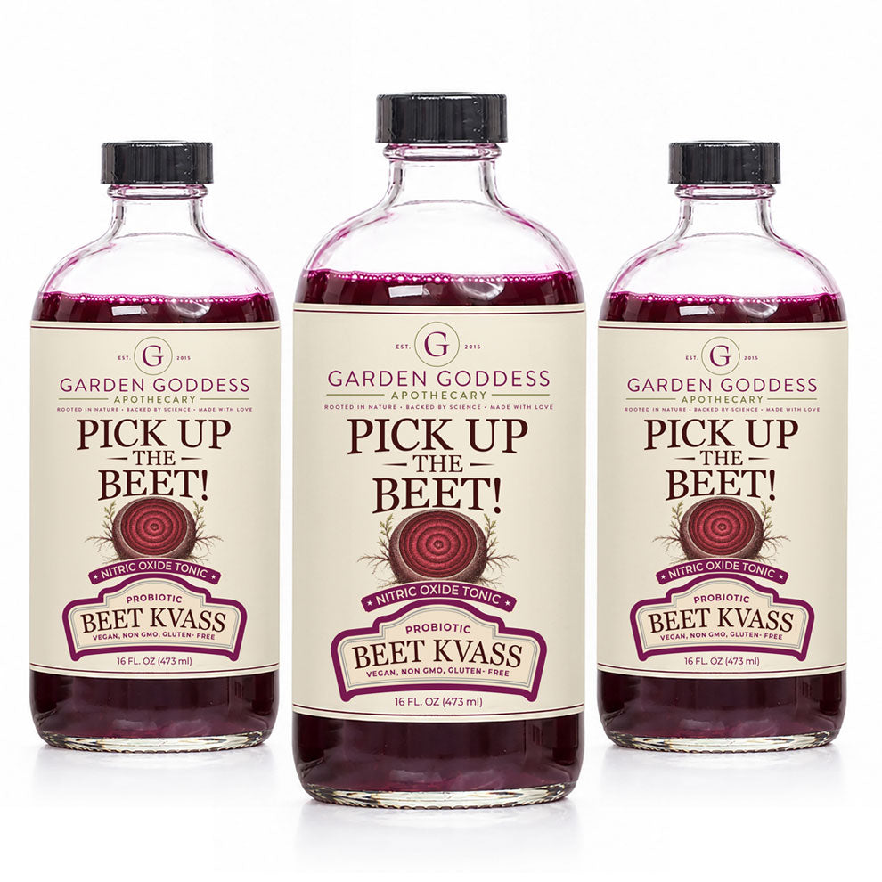 Beet Kvass Trio * 3- 16 oz bottles - Garden Goddess